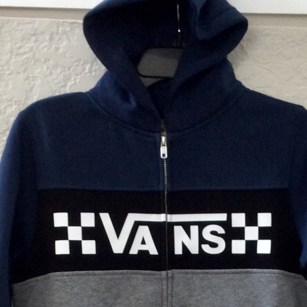 NWT Van's Zippered Sweatshirt with Hood - Picture 5 of 5
